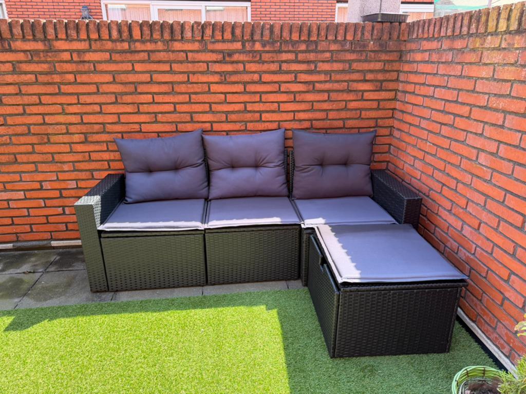 Vida XL tuinset zwart, Ophalen of Verzenden, Zo goed als nieuw
