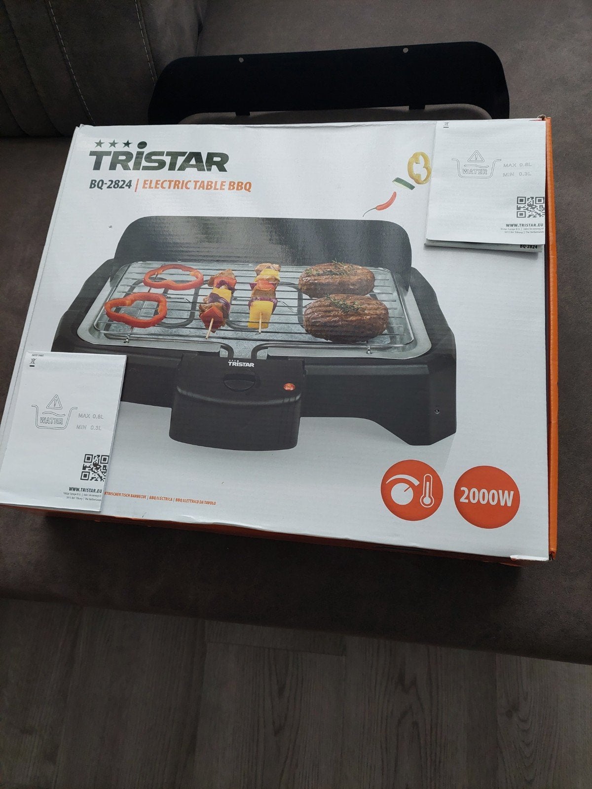 Tristar BQ-2824 Elektrische Tafel BBQ 2000W, Ophalen of Verzenden, Zo goed als nieuw, Tristar