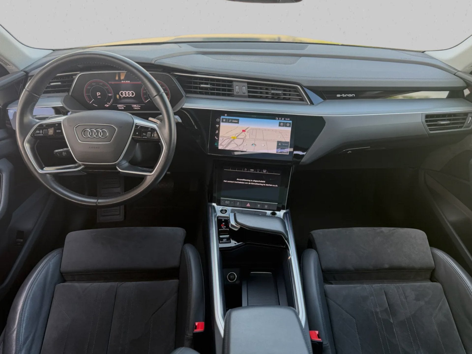 Audi E-tron Sportback 55 quattro S edition 95 kWh 94% SoH (D, Automaat, Zwart, 95 kWh, Blauw