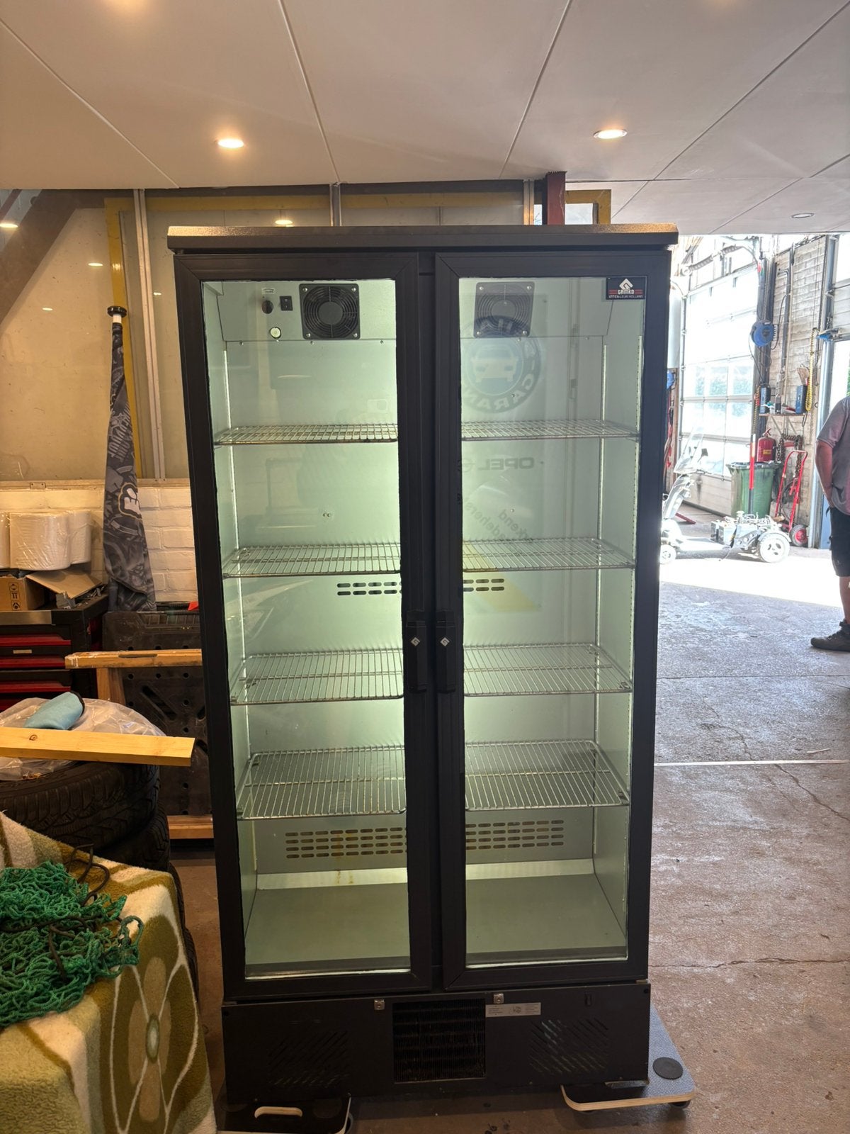 GAMKO 2-deurs horecakoelkast – zwart – nette staat, Ophalen, Zonder vriesvak, 200 liter of meer, 60 cm of meer