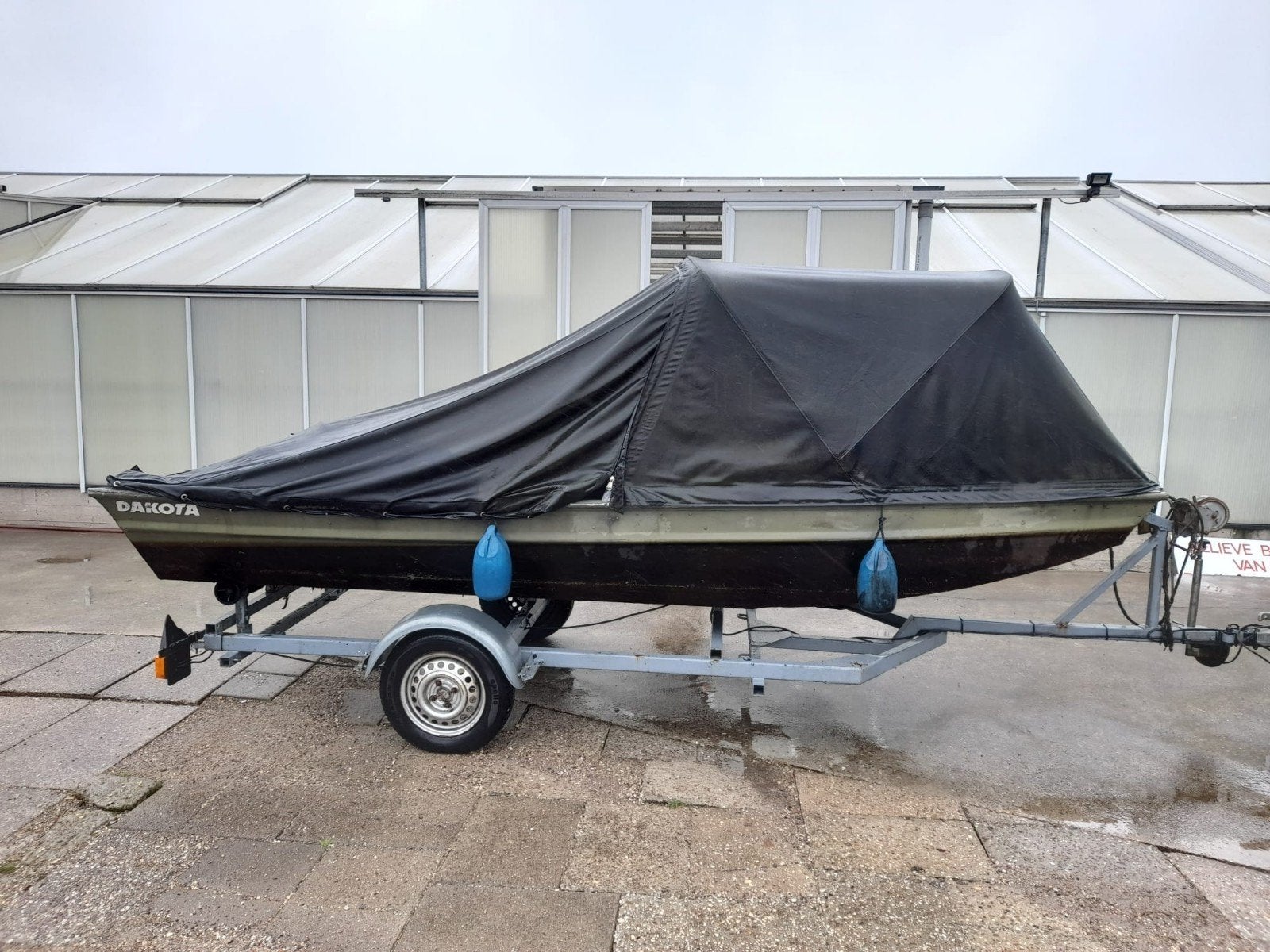 Polar Kraft Dakota 1448 visboot met zeil en trailer, Watersport en Boten, Vis- en Consoleboten, Ophalen, Gebruikt, Overige brandstoffen