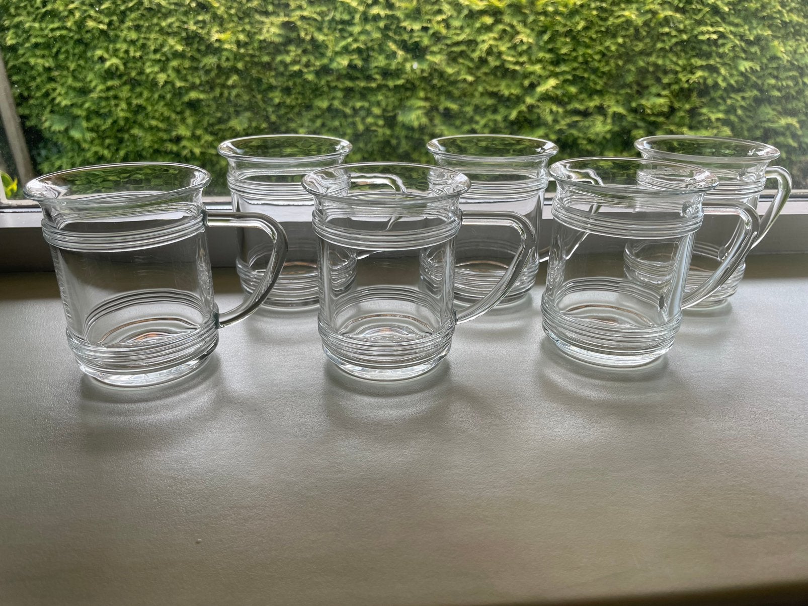 6 Jan des Bouvrie theeglazen pickwick glazen, Huis en Inrichting, Keuken | Servies, Glas of Glazen, Gebruikt, Ophalen of Verzenden