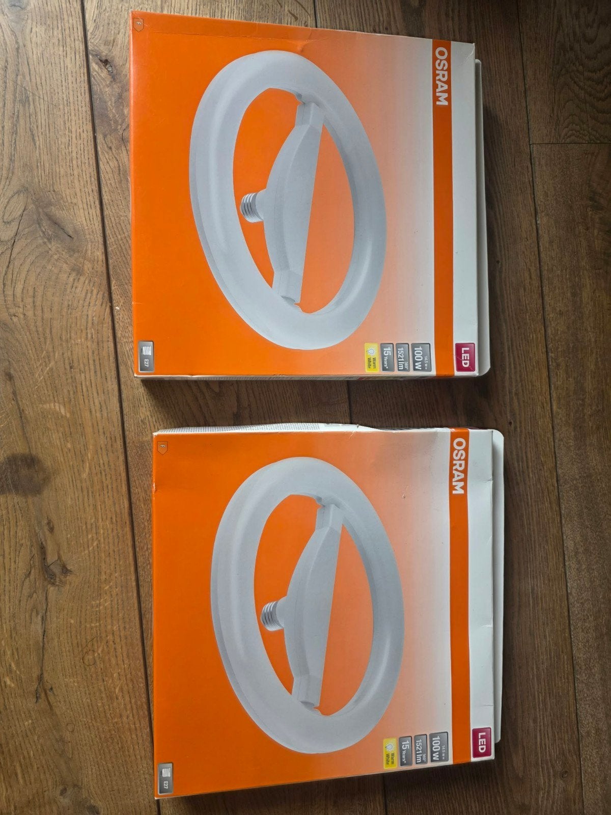 2 x Osram Circolux LED-lamp met een E27-fitting, Ophalen of Verzenden, Zo goed als nieuw, Poprock