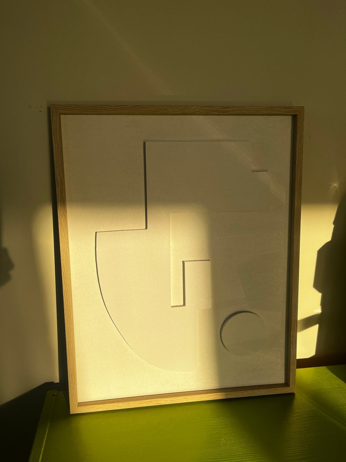 Abstract 3D Kunstwerk in Houten Lijst - Modern Design, Ophalen