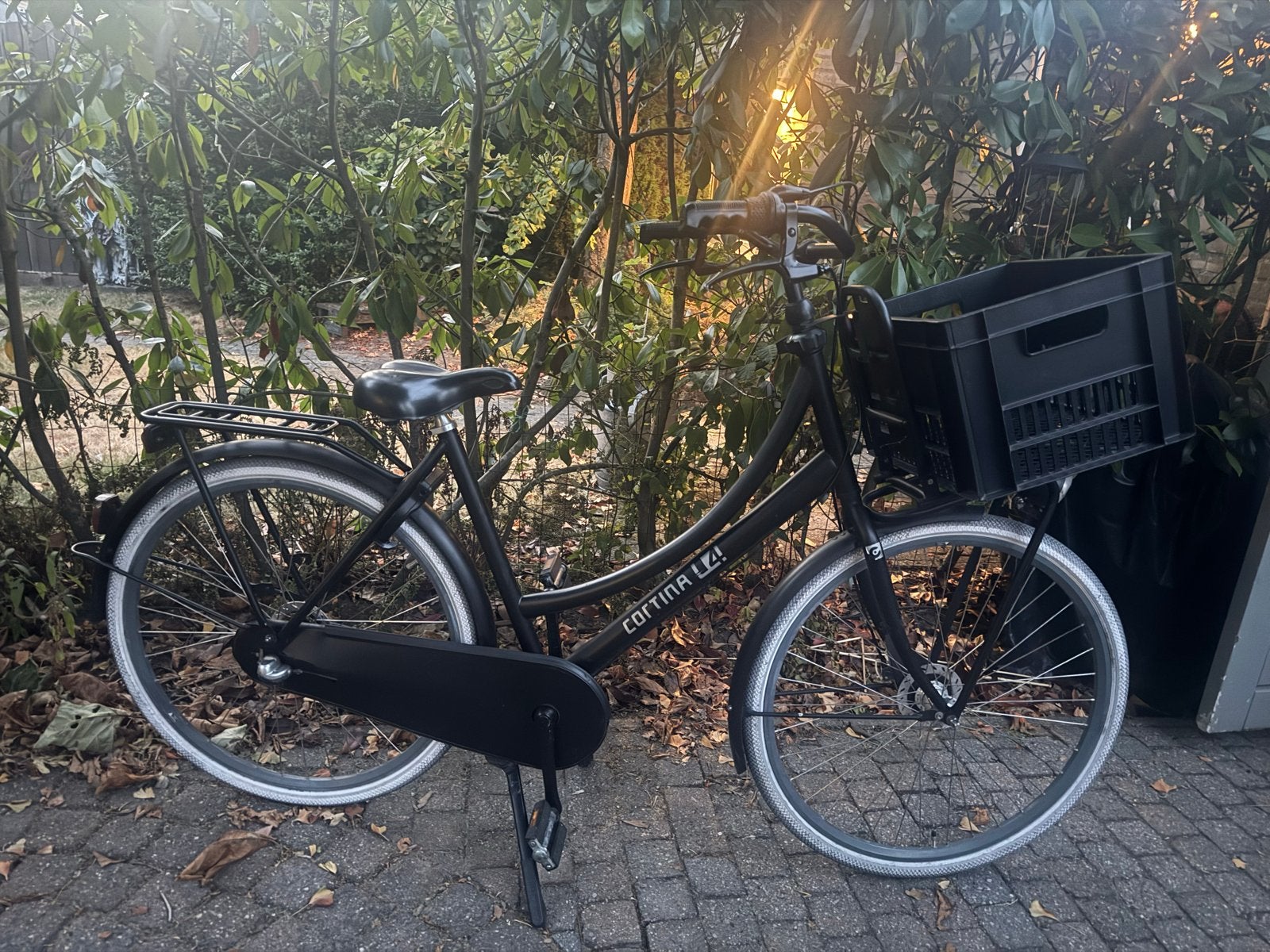 Cortina U4 Transportfiets Dames - Zwart 28 inch, Fietsen en Brommers, Fietsen | Dames | Damesfietsen, Gebruikt, Versnellingen