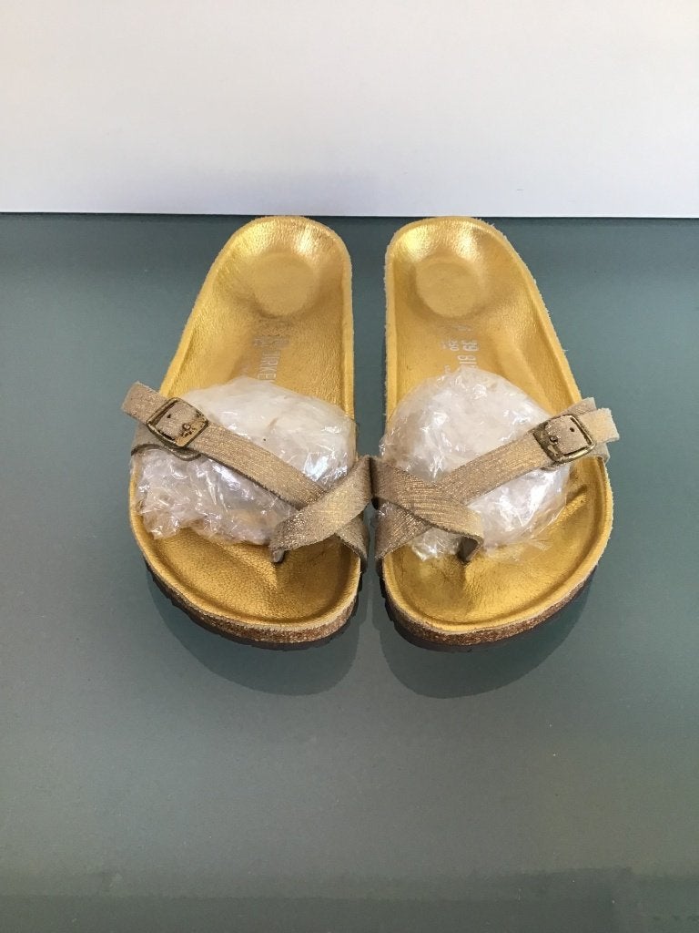 Birkenstock 39 Piazza goud | Nieuw! | Gratis verzenden, Kleding | Dames, Slippers, Overige kleuren, Verzenden, Nieuw