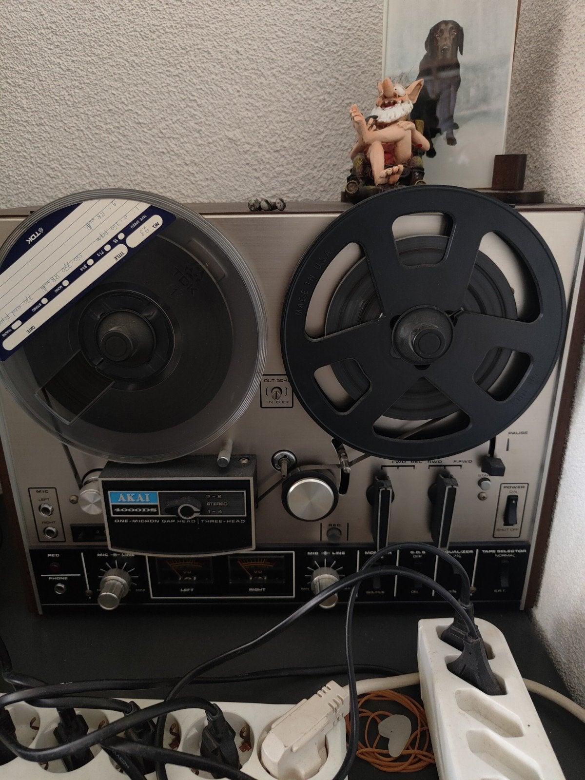 Akai 4000DS Bandrecorder - Vintage Audio, Ophalen, Bandrecorder, Met banden