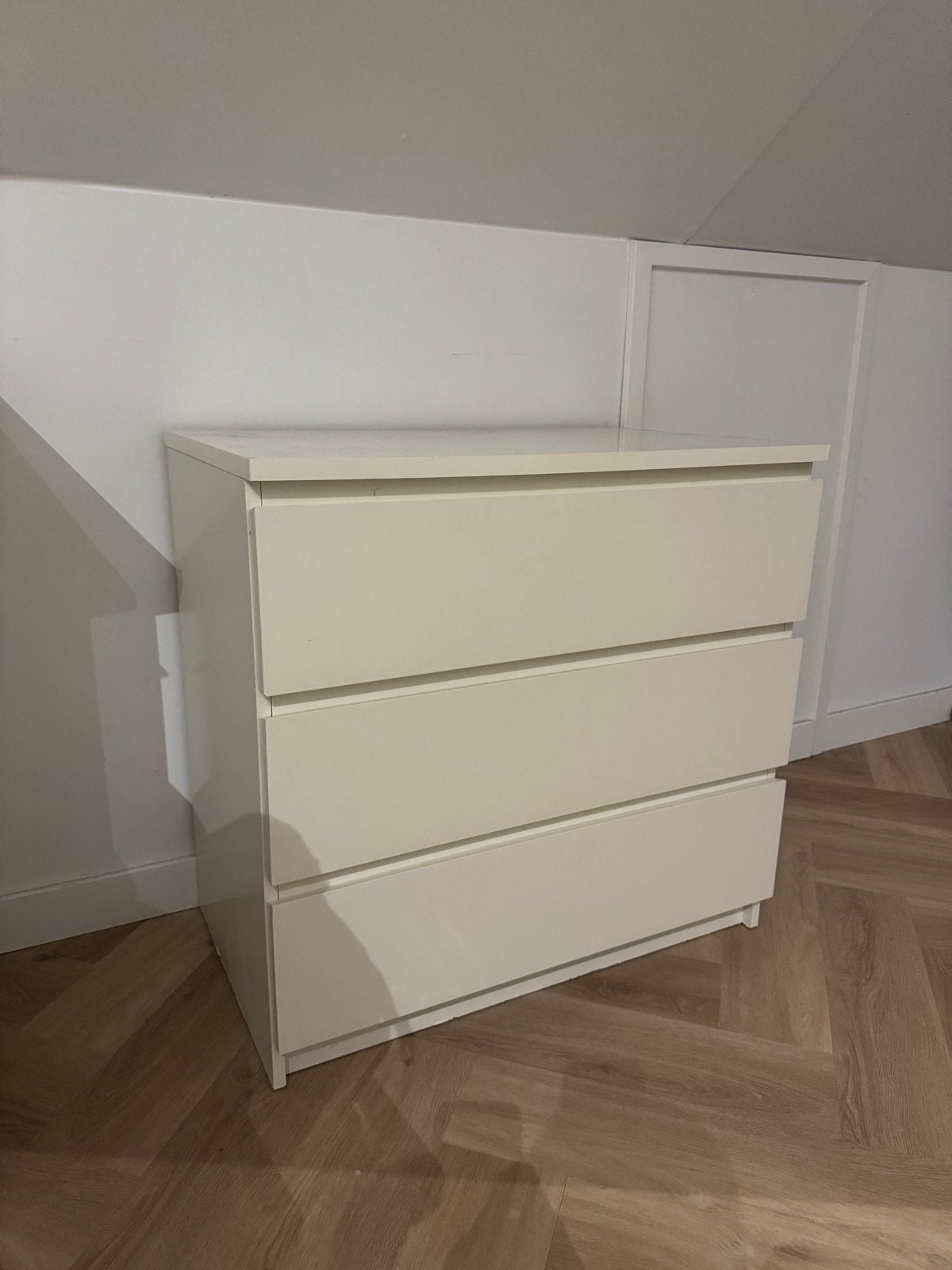 IKEA Malm ladekast wit - 3 lades (80x78 cm), Ophalen, Gebruikt, 50 tot 100 cm, 3 of 4 laden