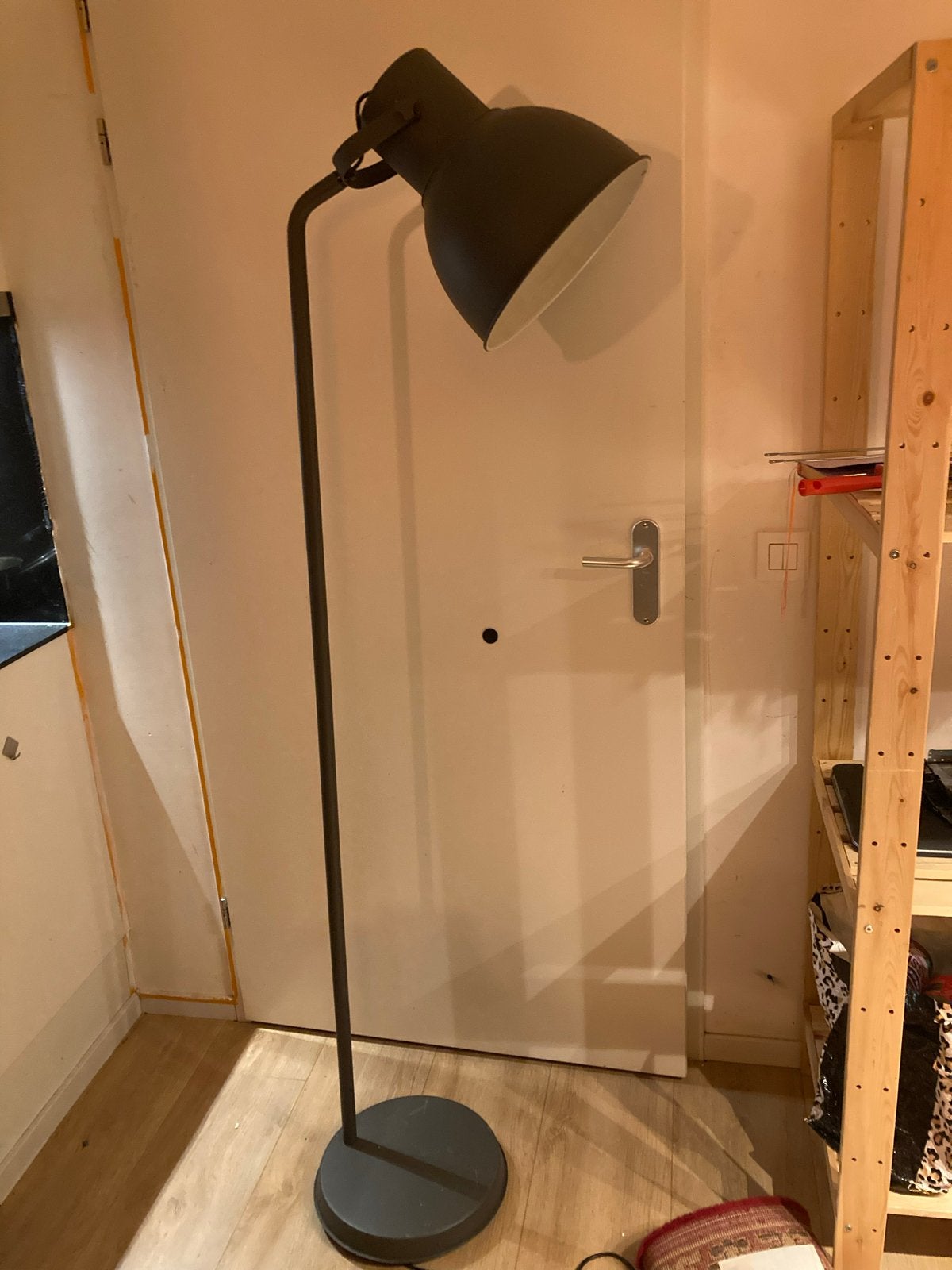 Ikea Hektor verstelbare vloerlamp, Ophalen, E27 (groot), Zo goed als nieuw, Metaal