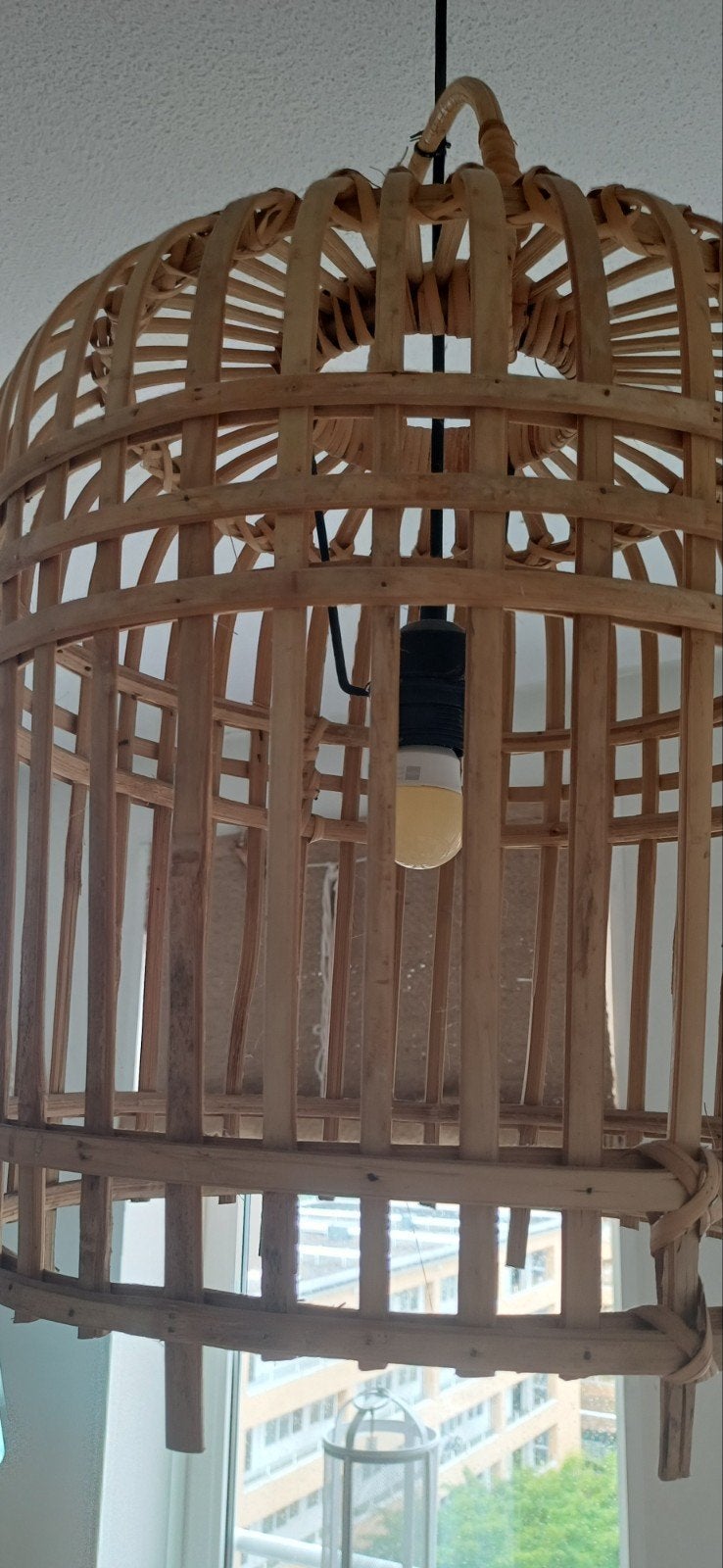 Riviera Maison/ ibiza stijl hanglamp., Ophalen, Zo goed als nieuw, Hout, Ibiza