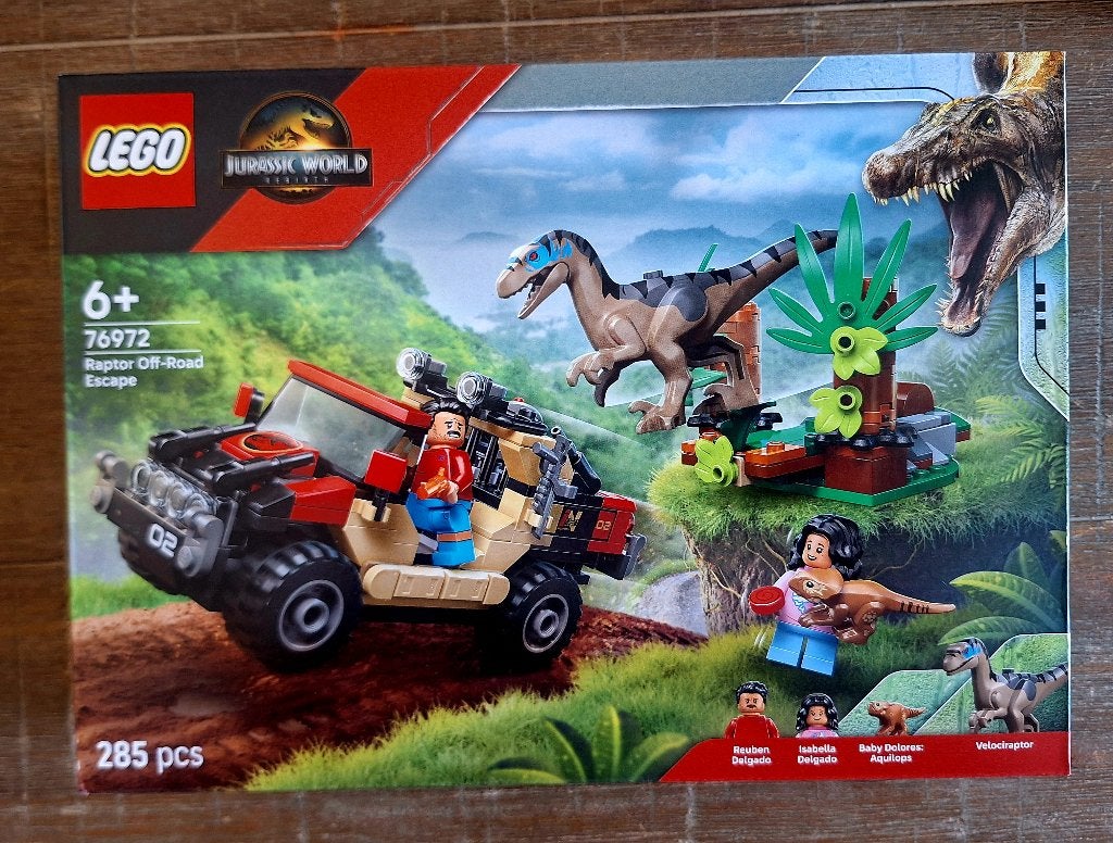LEGO 76972 Jurassic World: Offroad Raptorontsnapping, Jurassic World, Lego, Nieuw, Ophalen of Verzenden