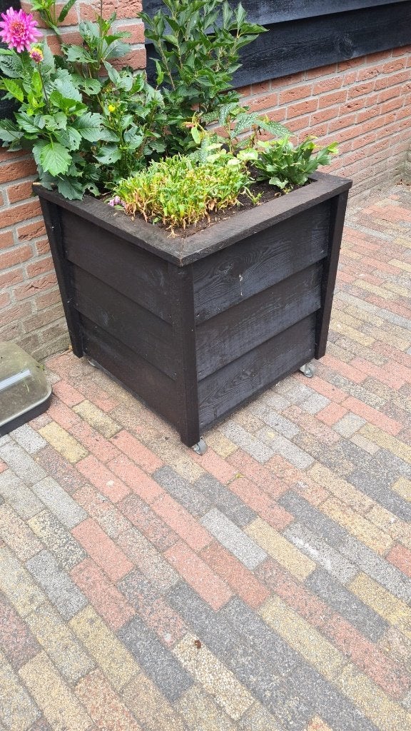 Bloembakken, Ophalen, Vierkant, Zo goed als nieuw, 60 cm of meer