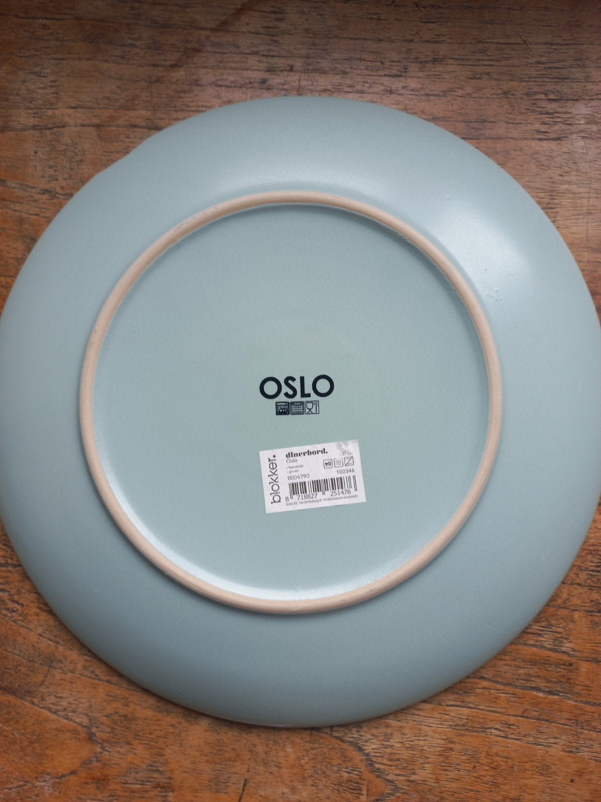 Gezocht: Bord groen Oslo 27 cm, Ophalen of Verzenden, Zo goed als nieuw, Overige stijlen, Bord(en)