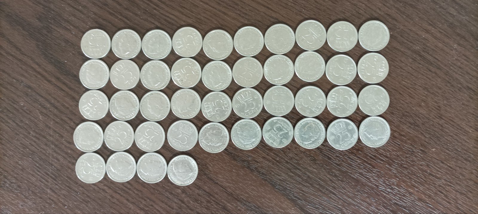 Grote partij Nederlandse 25 cent munten (kwartjes), Postzegels en Munten, Munten | Nederland, Ophalen of Verzenden, Koningin Juliana