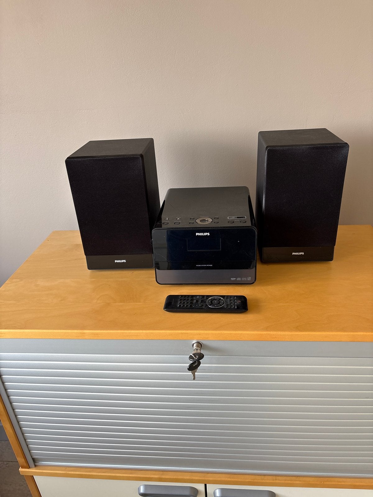 Philips MCM302/12 Microset met CD-speler en speakers, Philips, Gebruikt, Ophalen of Verzenden, Microset