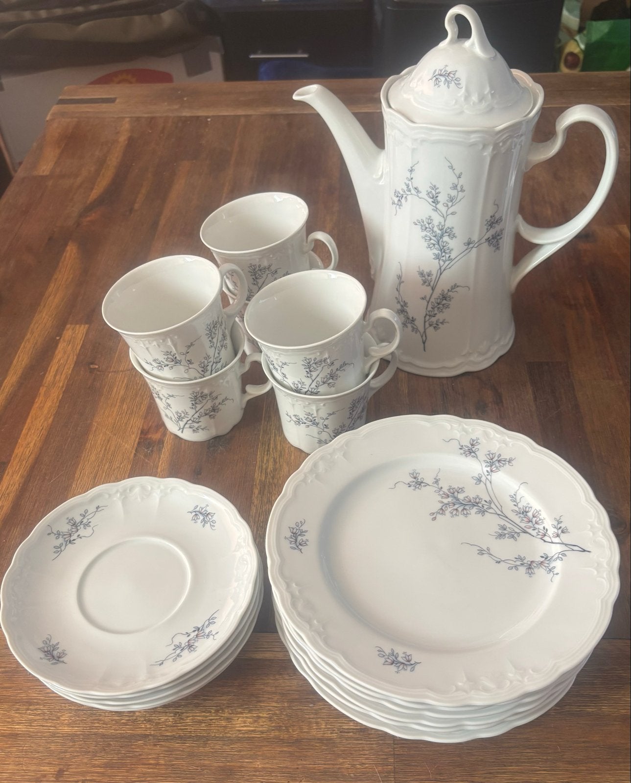 Porseleinen Seltmann Weiden Koffie/Theeservies, Gebruikt, Overige merken, Ophalen of Verzenden, Overige stijlen