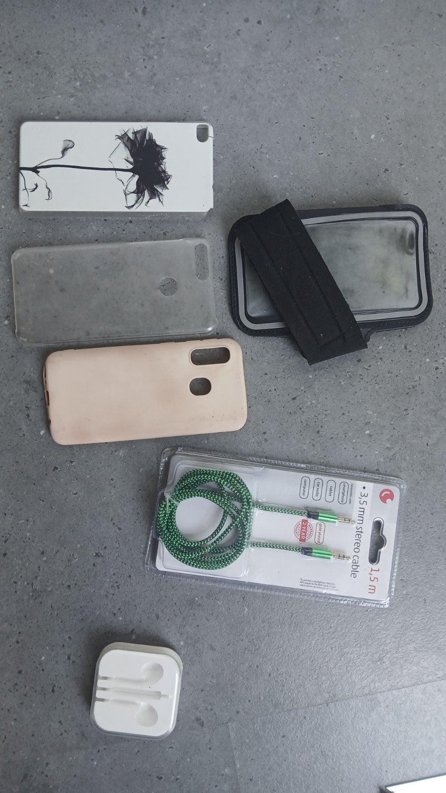 Gratis telefoonhoesjes, telefoonkabel, telefoonhouder, Ophalen, Gebruikt