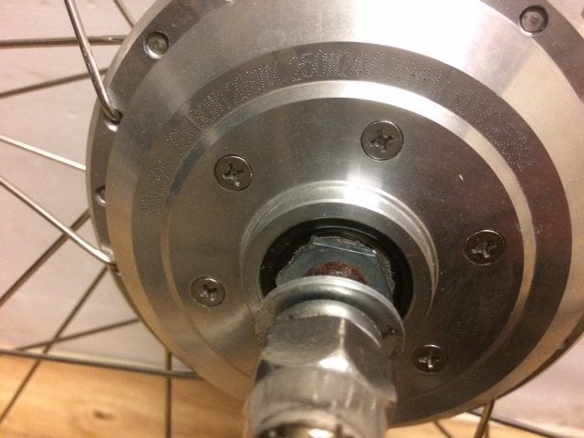 te koop 24V voorwiel met motor van Multicycle, Zo goed als nieuw, Motor, Aluminium, Ophalen