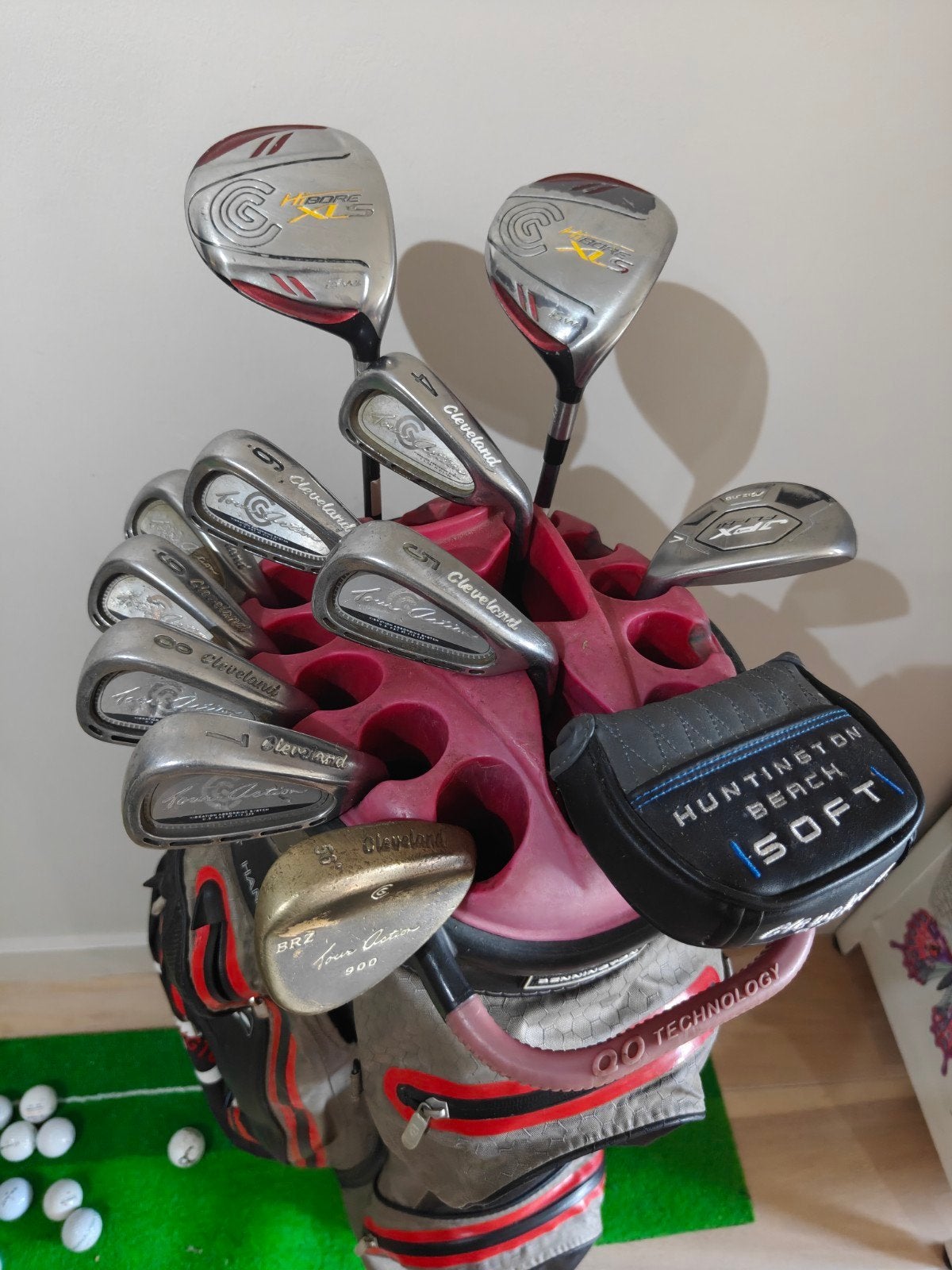 Complete verlengde golfset r.h. Cleveland/ earotech/ Benning, Sport en Fitness, Golf, Ophalen of Verzenden, Zo goed als nieuw