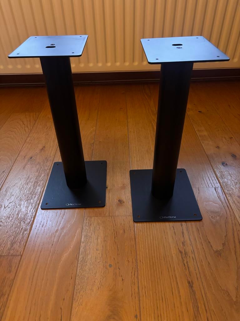 NorStone Stylum 1 luidsprekerstandaards - Zwart, Overige typen, Zo goed als nieuw, 120 watt of meer, Ophalen