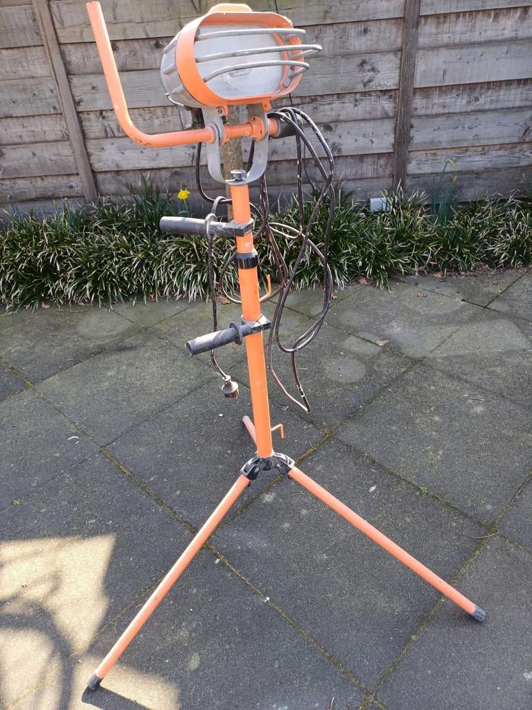 Promax bouwlamp op statief 300W, Ophalen, Gebruikt, Met statief, Lamp met armatuur