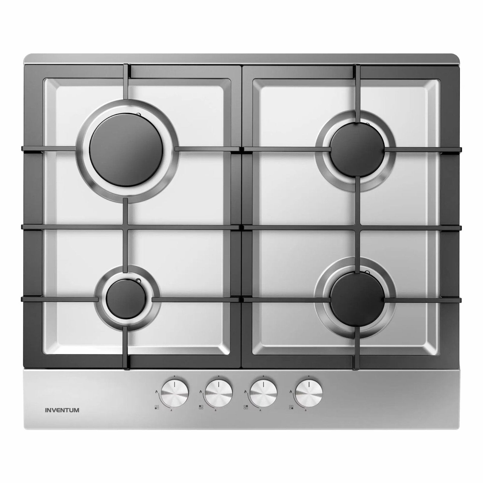 Inventum gaskookplaat IKG6023GRVS, Zo goed als nieuw, Inbouw, Gas, 4 kookzones