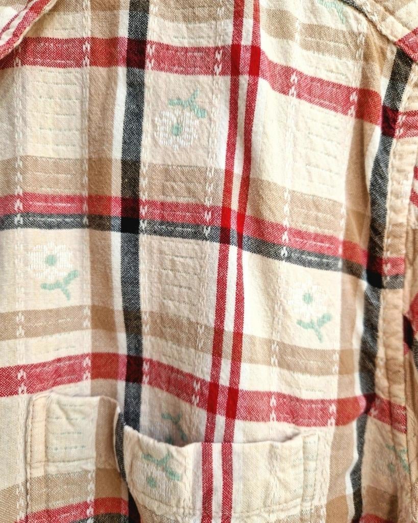 Schattige vintage katoenen houthakkers blouse, Kleding | Dames, Blouses en Tunieken, Ophalen of Verzenden, Zo goed als nieuw, Maat 46/48 (XL) of groter
