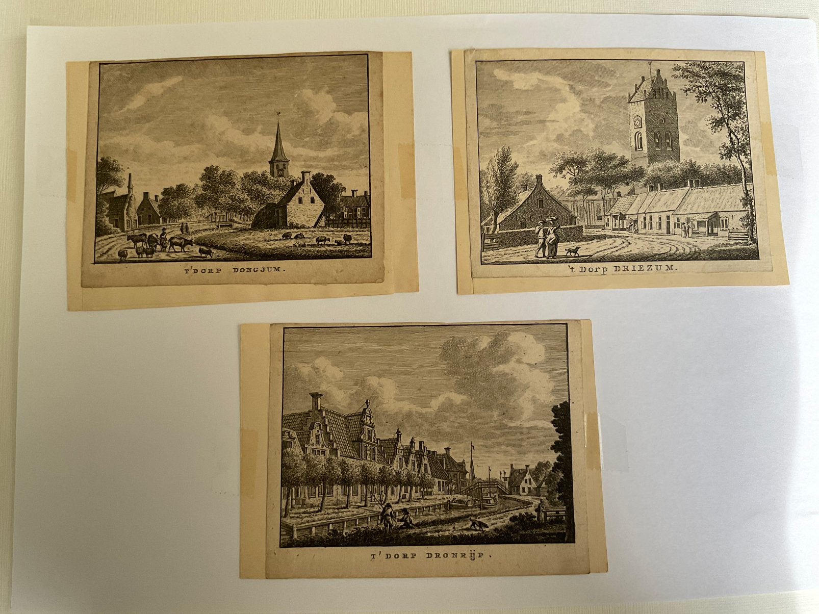 3 x gravure friesland, Antiek en Kunst, Kunst | Etsen en Gravures, Ophalen of Verzenden