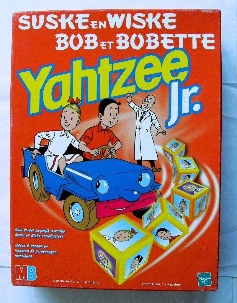 Suske en Wiske Yahtzee Junior Spel, Ophalen of Verzenden, Suske en Wiske, Zo goed als nieuw, Gebruiksvoorwerp