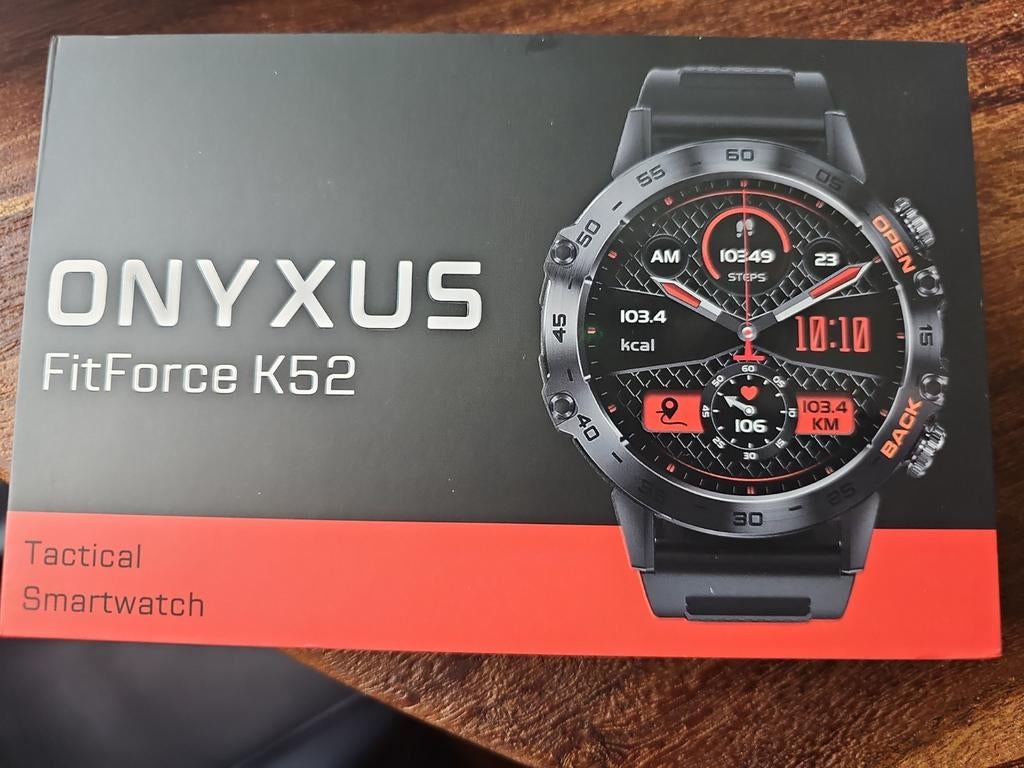 Onyxus FitForce K52 Tactical Smartwatch - Zo goed als nieuw, Ophalen of Verzenden, Afstand, Zo goed als nieuw, Onyxus