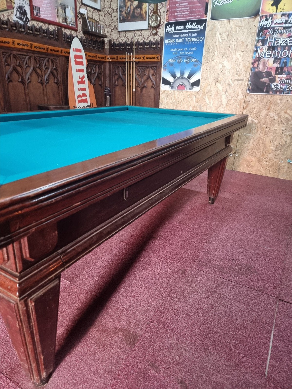 Antieke Biljarttafel - Perfect voor de Liefhebber, Ophalen of Verzenden, Gebruikt, Biljarttafel