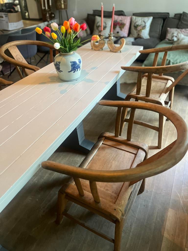 Authentieke Chinese hoefijzerstoelen Ming stijl  set van 4, Antiek en Kunst, Antiek | Meubels | Stoelen en Banken, Ophalen