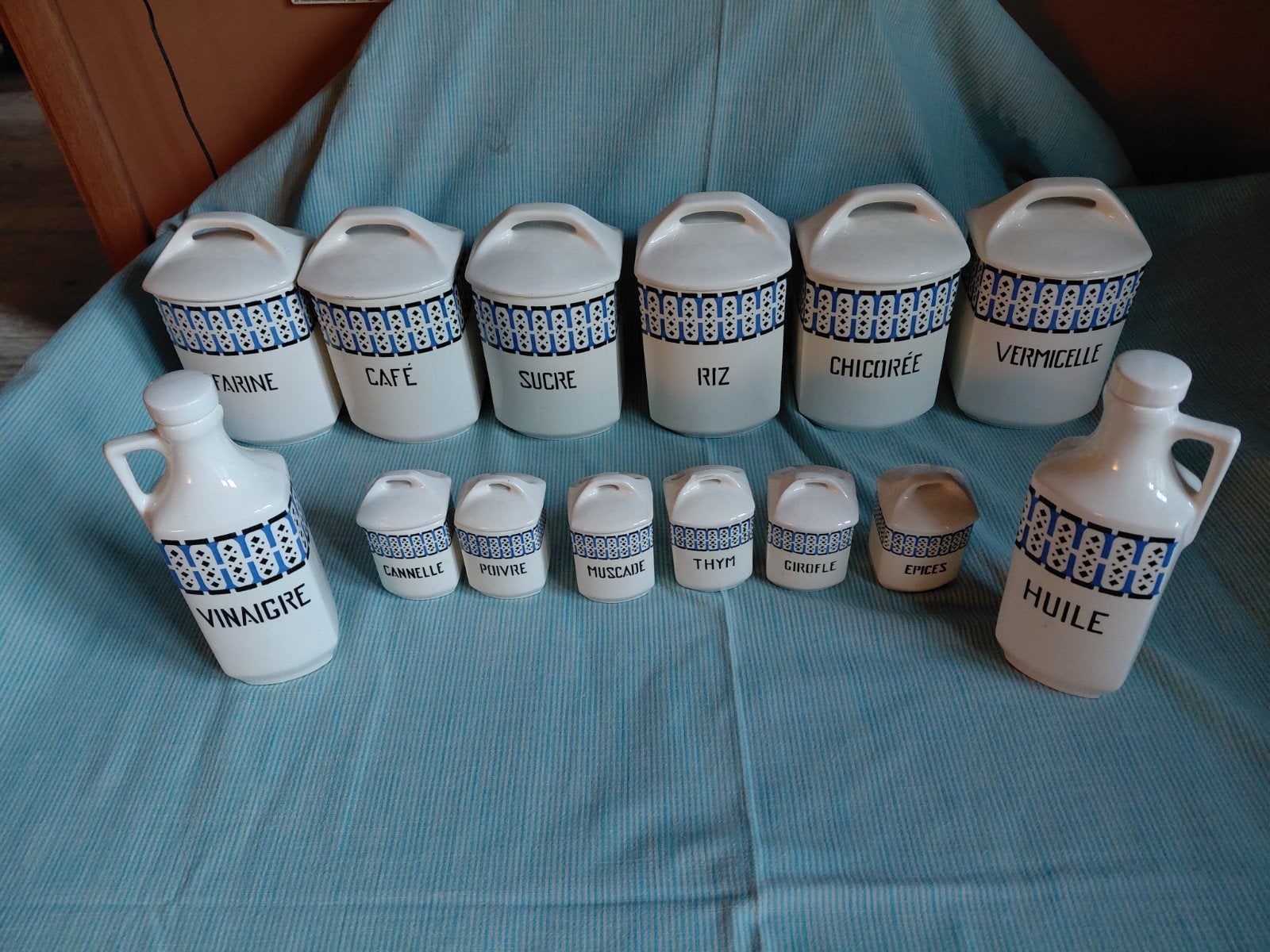 Vintage Voorraadpotten Set - Tsjechoslowaaks Keramiek, Huis en Inrichting, Keuken | Keukenbenodigdheden, Ophalen, Zo goed als nieuw