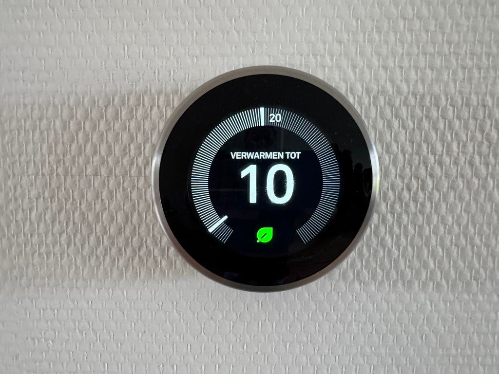 Google Nest Learning Thermostat V3 + heat link, Doe-het-zelf en Verbouw, Thermostaten, Ophalen, Zo goed als nieuw