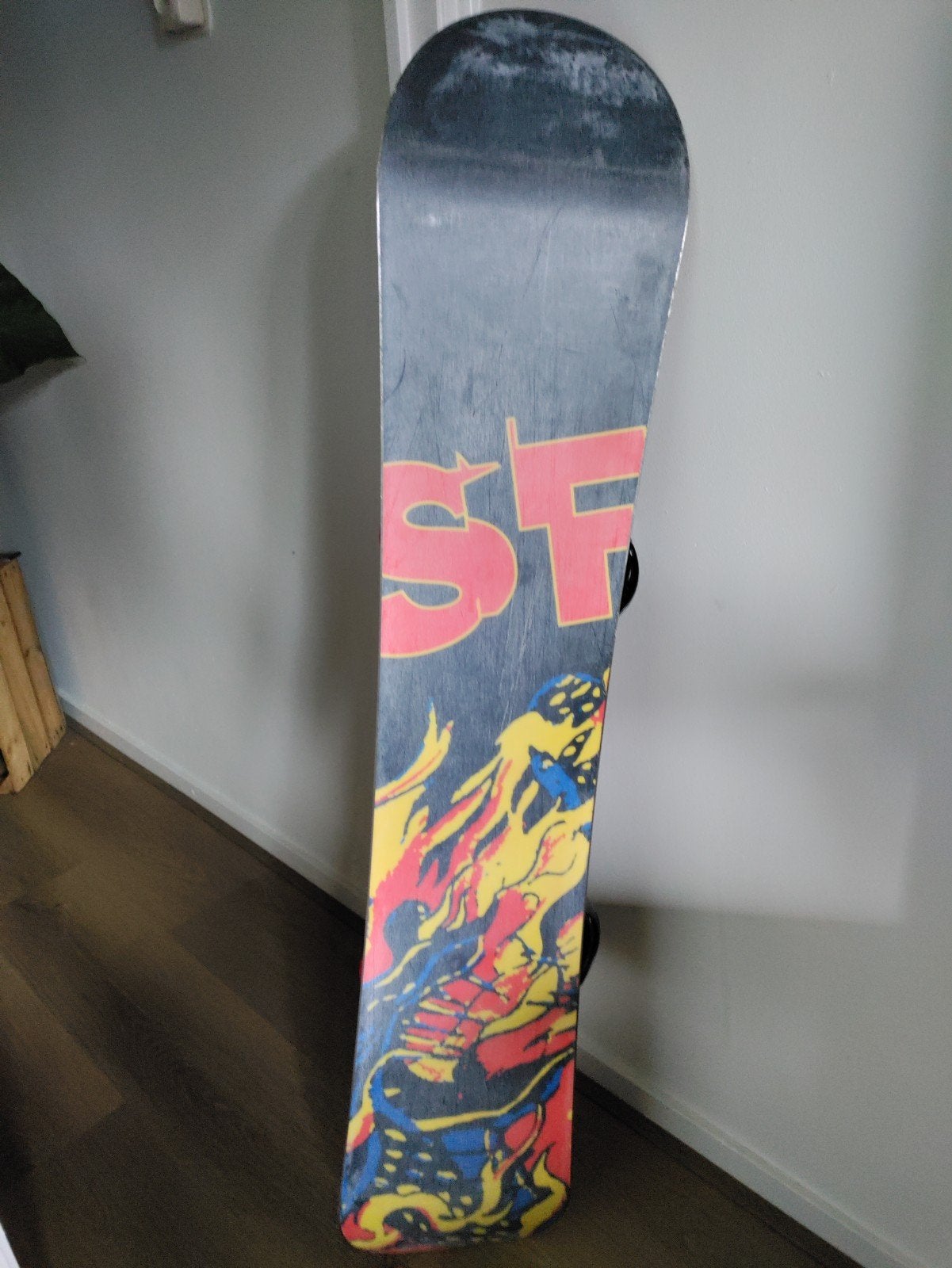 Titel: Snowboardset 138 cm + Burton bindingen + Flow boots m, Ophalen, Gebruikt, Board