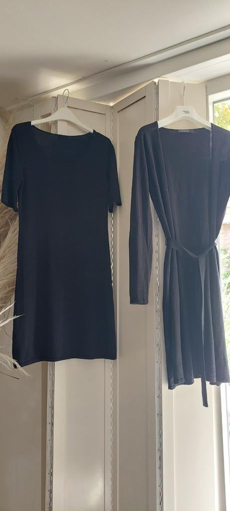Marccain Zwarte Jurk met Vest - Maat S, Marc Cain, Zwart, Ophalen of Verzenden, Maat 36 (S)