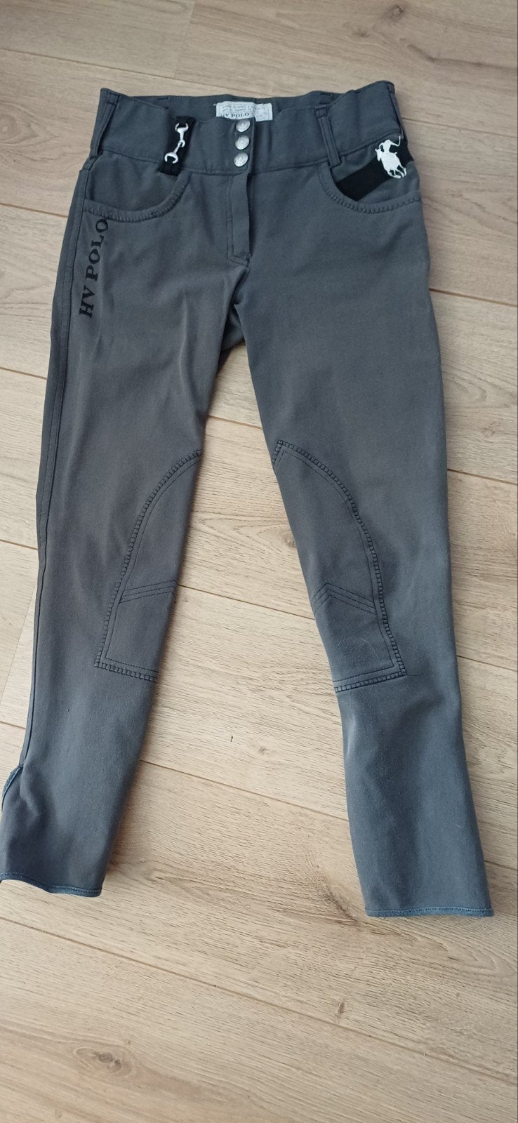 Grijze rijbroek merk HV polo, Gebruikt, Dressuur, Overige typen, Ophalen of Verzenden