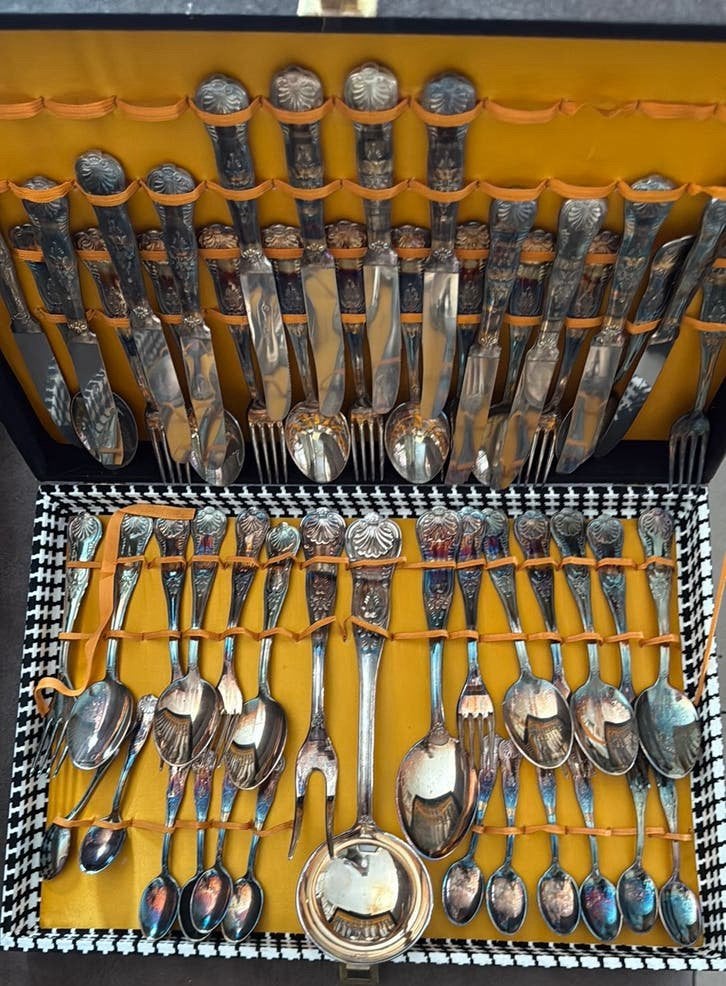 Vintage 51-delige bestekset – Super Inox – originele koffer, Ophalen of Verzenden