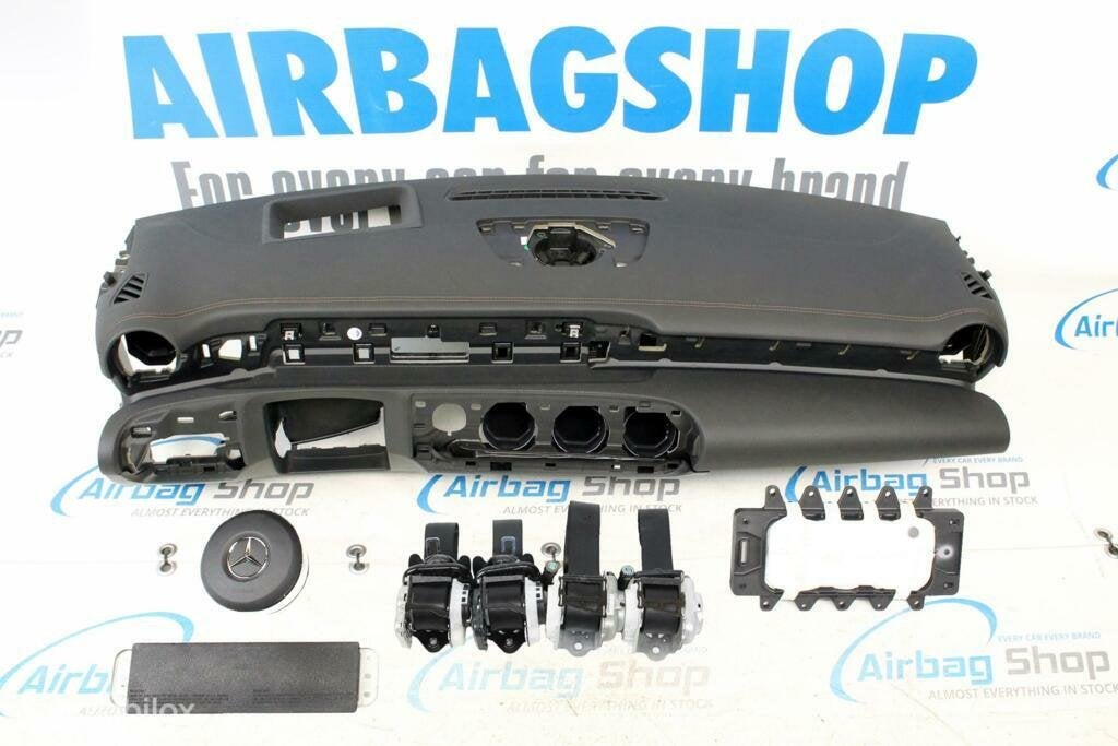 Airbag set Dashboard HUD bruine stiksels Mercedes W177, Auto-onderdelen, Gebruikt, Ophalen of Verzenden