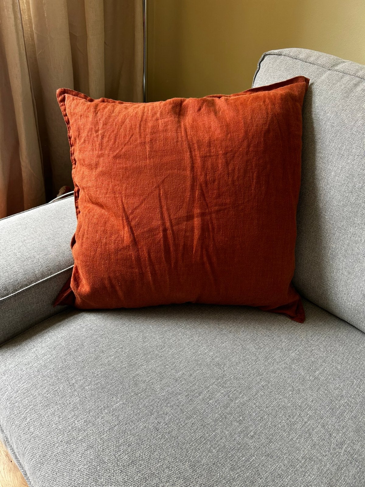 Ikea Dytag sierkussen in rood bruin terracotta, Huis en Inrichting, Ophalen, Rood, Vierkant