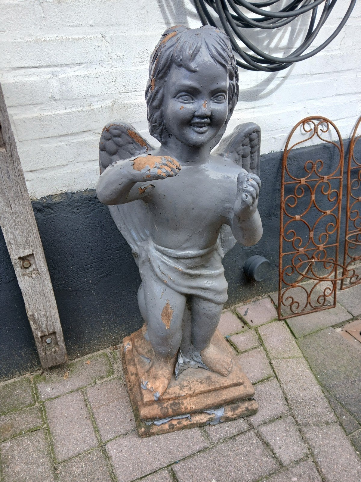 betonnen engel, Tuin en Terras, Tuinbeelden, Ophalen, Gebruikt