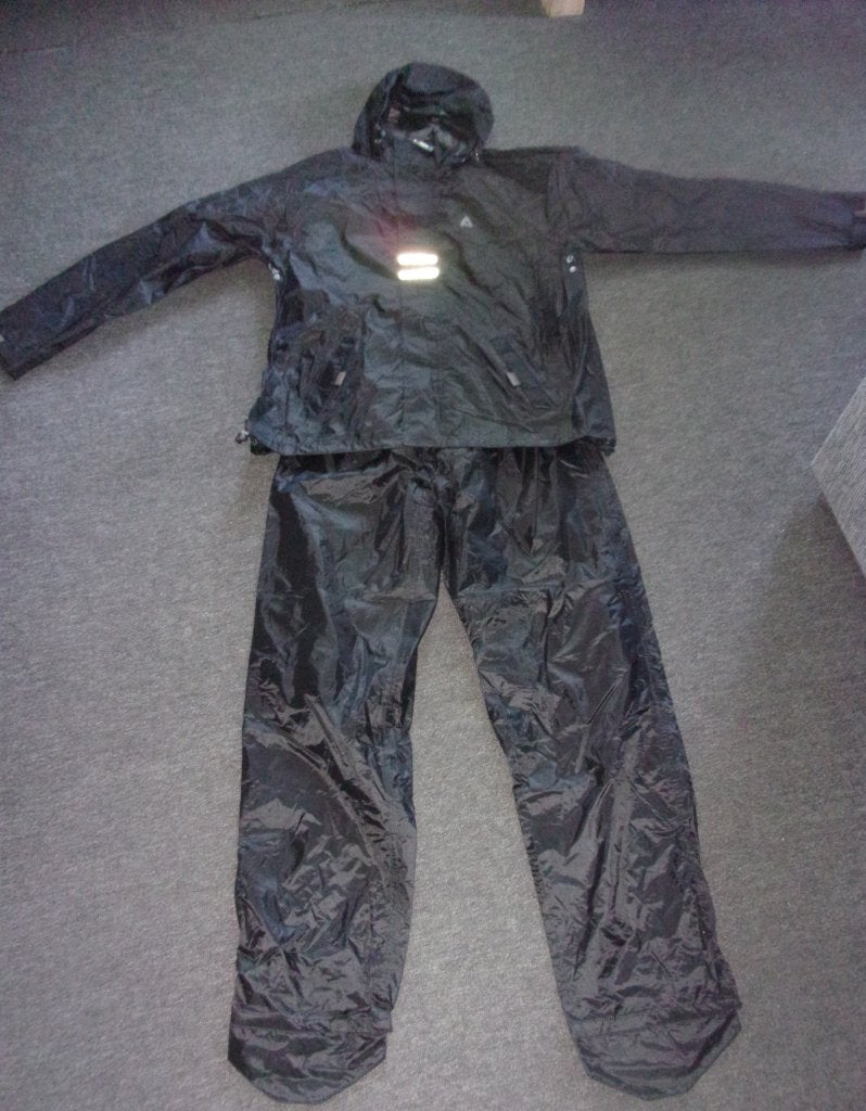 RALKA regenpak XL waterproof regen pak zwart outdoor, Ophalen of Verzenden, Zo goed als nieuw, Regenpak, Heren