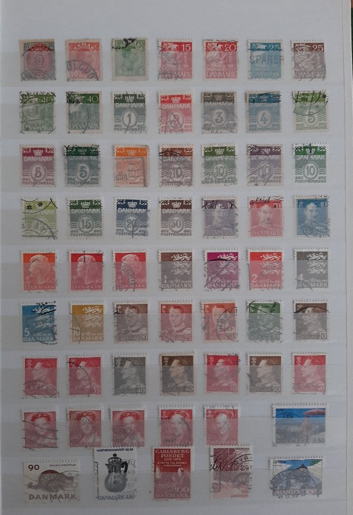 Verzameling Oude Klassieke Postzegels Denemarken Nr. 6 Gest, Postzegels en Munten, Ophalen, Denemarken, Gestempeld