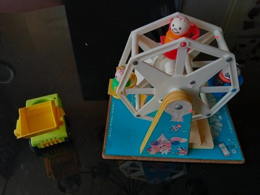 Fisher Price vintage muzikaal reuzenrad 969 Ferris Wheel '60, Ophalen, Gebruikt, Speelset, Met geluid