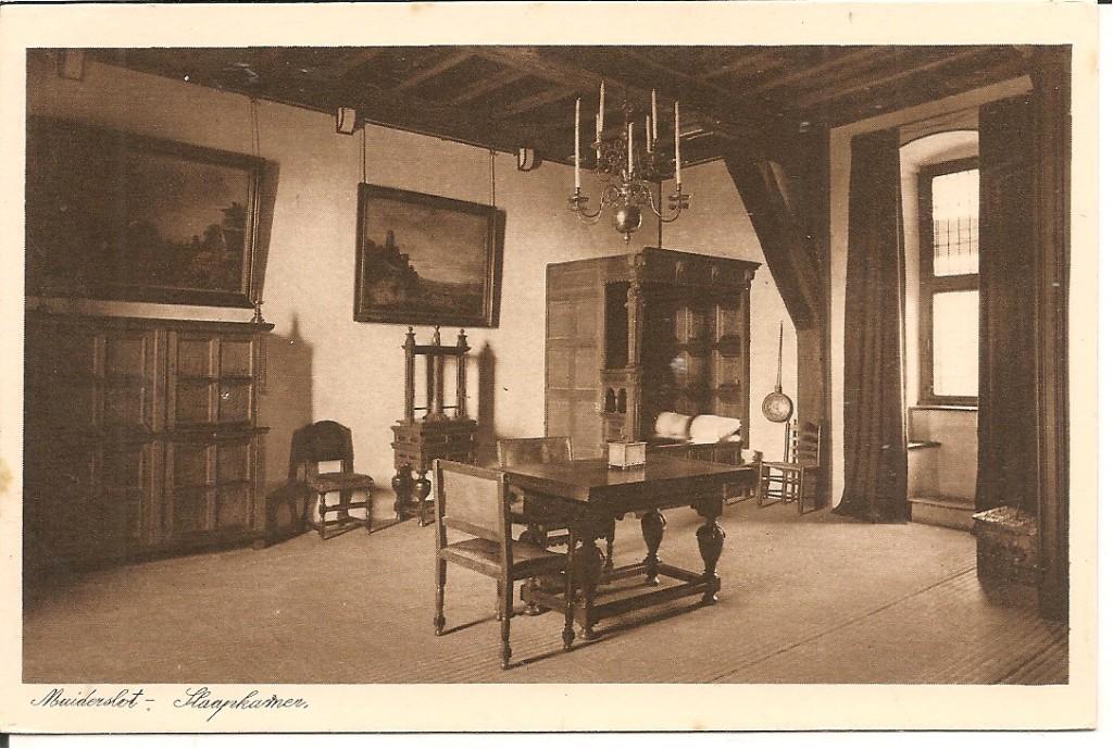 Muiderslot Slaapkamer.    Muiden., Ophalen of Verzenden, 1920 tot 1940, Ongelopen, Noord-Holland
