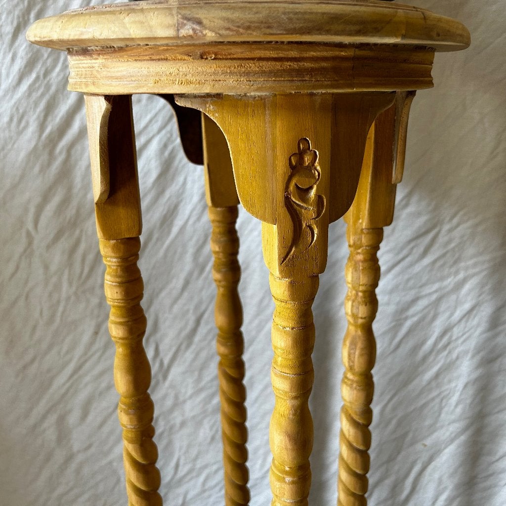 plantentafel teak bijzettafel - 26 x 26 cm - Gratis bezorgd, TTM Wonen, Meubels – (Perzische) Tapijten en Woonaccessoires, Minder dan 55 cm