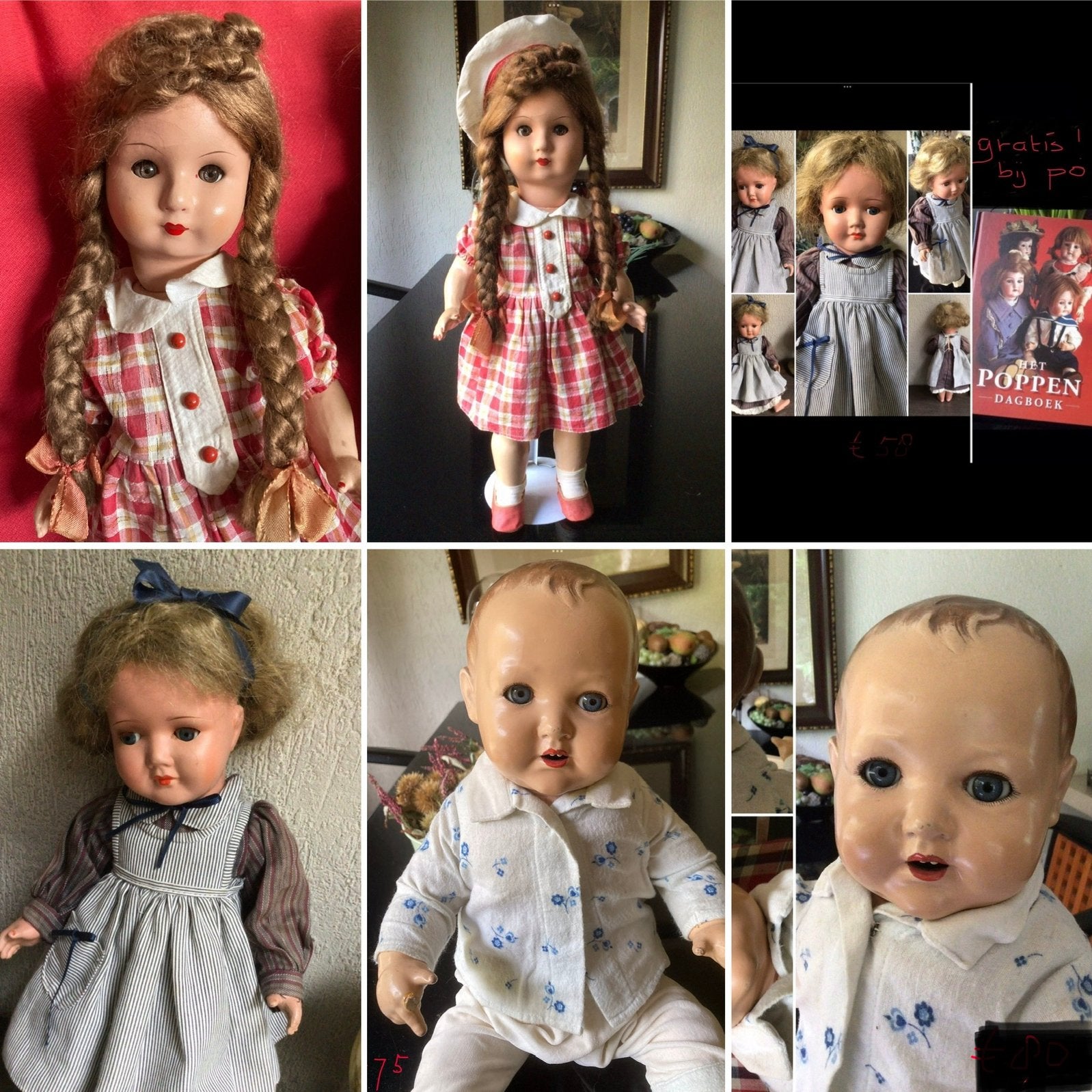 🌿 Pop ,” VERSCHILLENDE ANTIEKE EN OUDE POPPEN”🌿KOOPJES, Antiek en Kunst, Antiek | Speelgoed, Verzenden