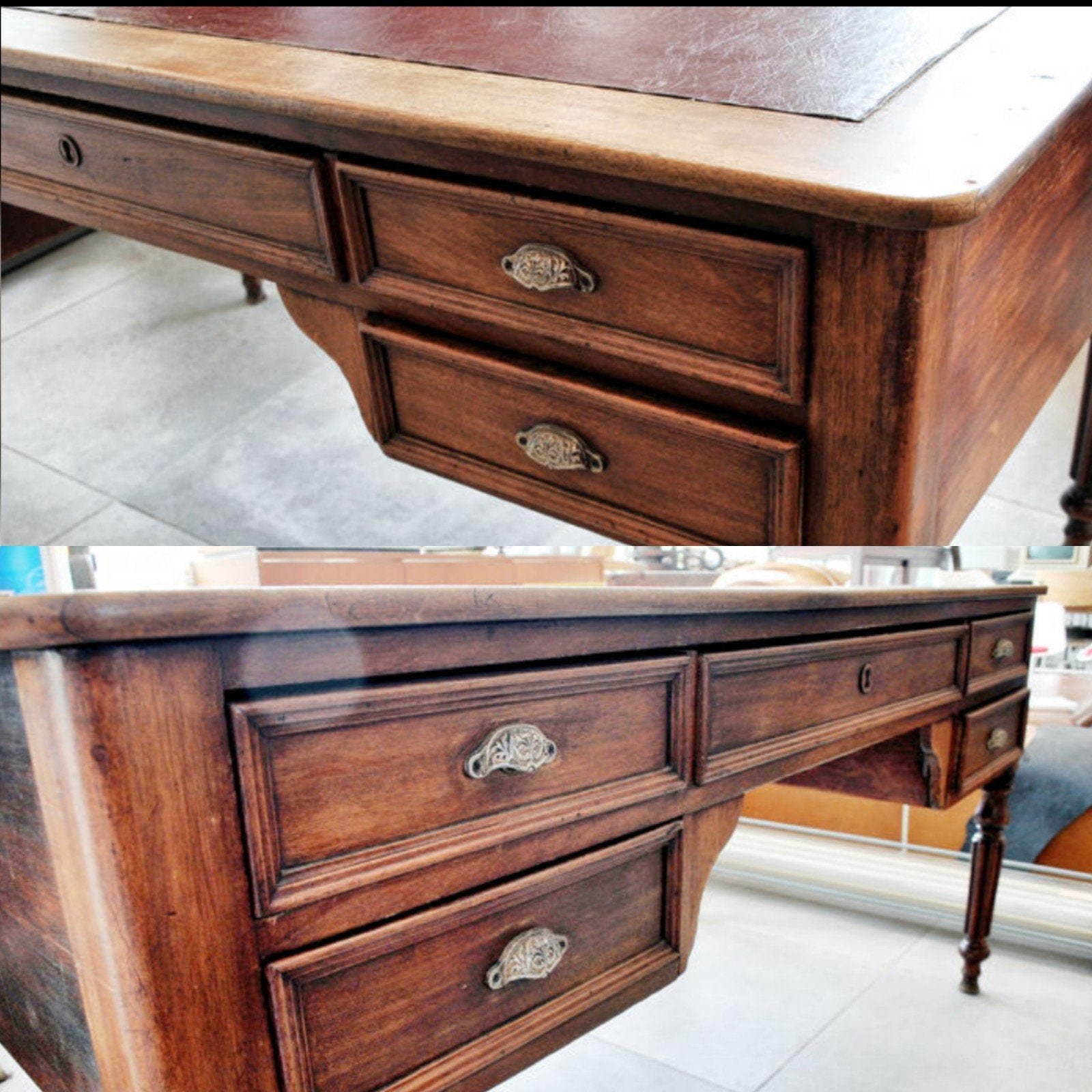 Klassiek antiek houten bureau Louis XVI, Ophalen