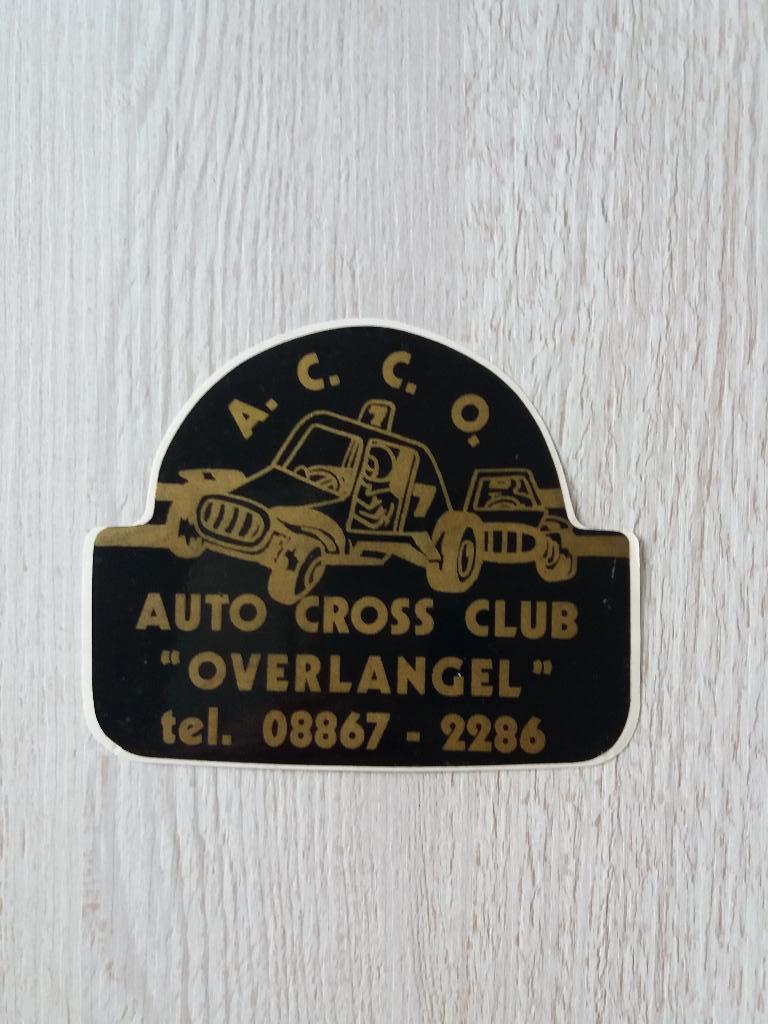 sticker A.C.C.O. AUTO CROSS CLUB "OVERLANGEL", Ophalen of Verzenden, Zo goed als nieuw, Sport