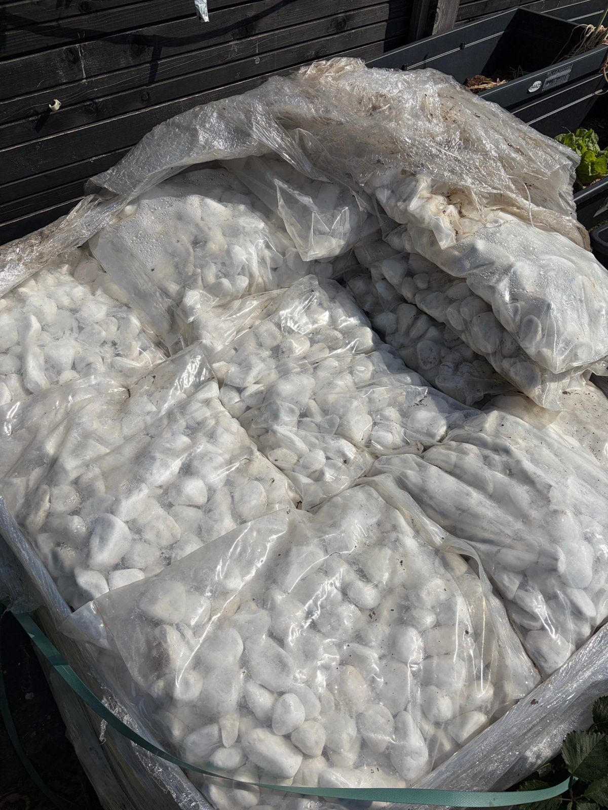 Witte Marmeren Stenen - 19.5 kg, Ophalen, Gebruikt, Wit, Grind